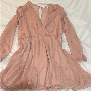 Pink Star Patterned Dress